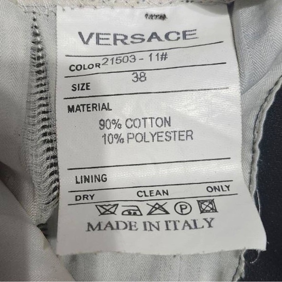 Versace Grey/brown Formal Trouser Pants 90% Cotton Size 38 Real Designer Line - Picture 8 of 8
